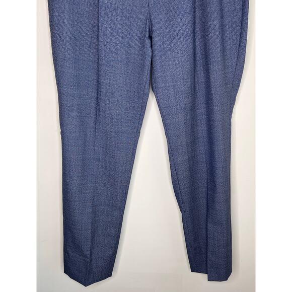 PT Torino Super 100's Fleece Wool Gentleman Fit Trouser Pants Blue Men's Size 54 - Picture 4 of 14
